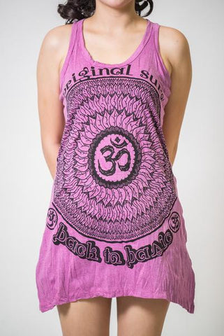 Sure Design Women's Flower Ohm Tank Dress Pink