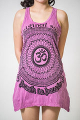 Sure Design Women's Flower Ohm Tank Dress Pink