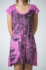 Sure Design Women's Butterfly Buddha Dress Pink