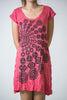 Sure Design Women's Chakra Fractal Dress Red