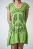 Sure Design Women's Peace Sign Dress Lime
