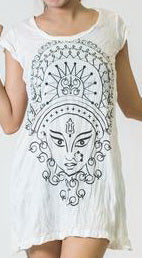 Sure Design Women's Durga Kali Dress White