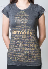 Sure Design Women's Harmony T-Shirt Gold on Black