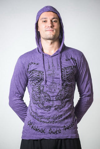 Sure Design Unisex Thai Tattoo Hoodie Purple
