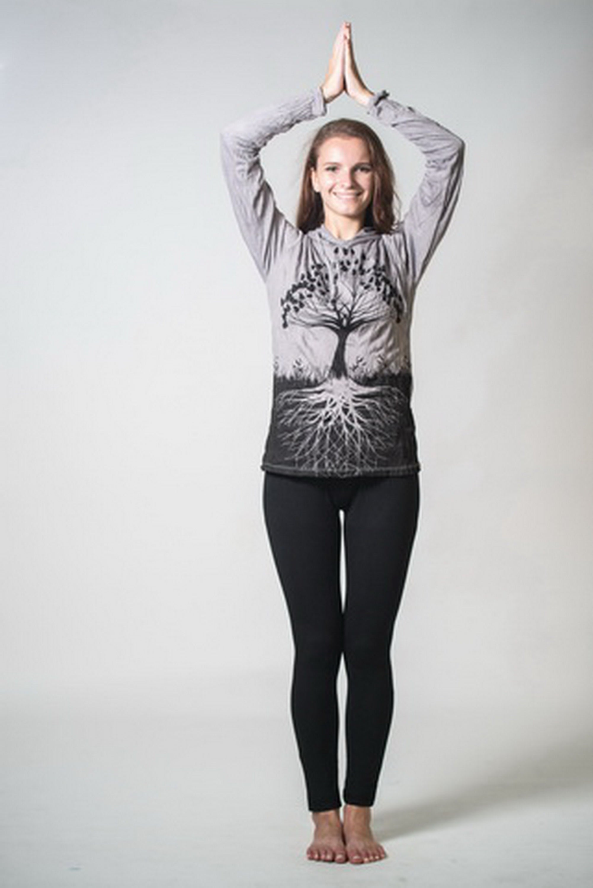 Sure Design Unisex Tree of Life Hoodie Gray