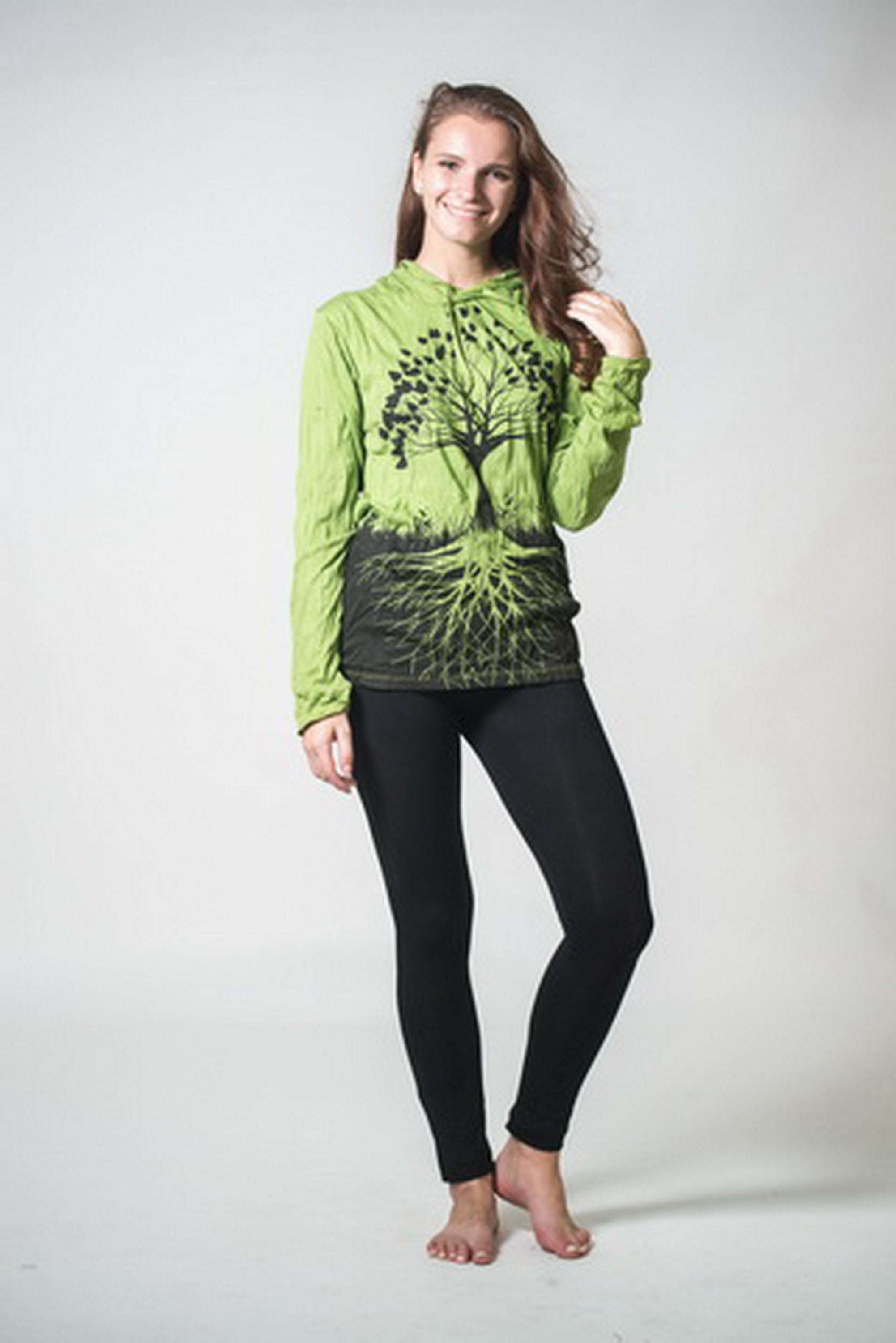 Sure Design Unisex Tree of Life Hoodie Lime
