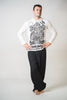 Sure Design Unisex Tattoo Ganesh Hoodie White