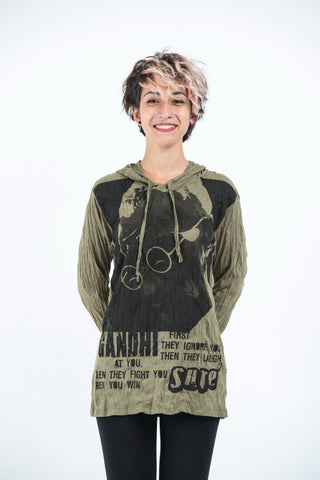 Sure Design Unisex Gandhi Hoodie Green
