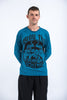 Sure Design Unisex Muay Thai Fighting Long Sleeve T-Shirt Denim Blue