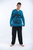 Sure Design Unisex Muay Thai Fighting Long Sleeve T-Shirt Denim Blue