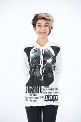 Sure Design Unisex Gandhi Hoodie White