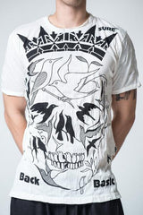 Sure Design Men's Crow Skull T-Shirt White