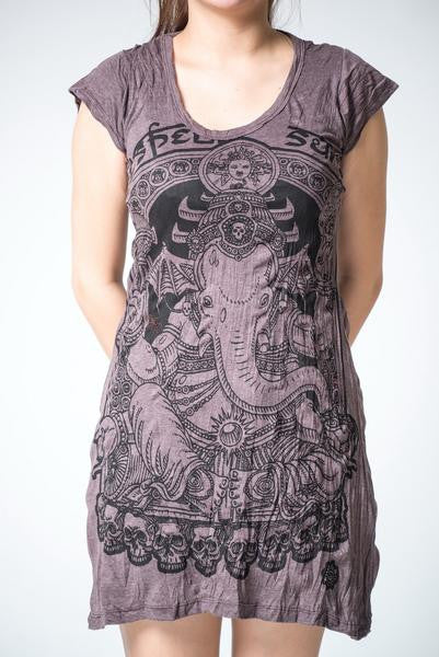 Sure Design Women's Batman Ganesh Dress Brown
