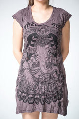 Sure Design Women's Batman Ganesh Dress Brown