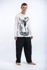 Sure Design Unisex Muay Thai Flying Knee Hoodie White