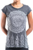 Sure Design Women's Dreamcatcher T-Shirt Silver on Black