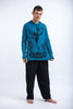 Sure Design Unisex Muay Thai Flying Knee Hoodie Denim Blue