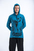 Sure Design Unisex Muay Thai Flying Knee Hoodie Denim Blue
