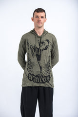 Sure Design Unisex Muay Thai Flying Knee Hoodie Green