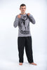 Sure Design Unisex Muay Thai Flying Knee Long Sleeve T-Shirt Gray