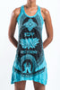 Sure Design Women's Lotus Hands Tank Dress Turquoise