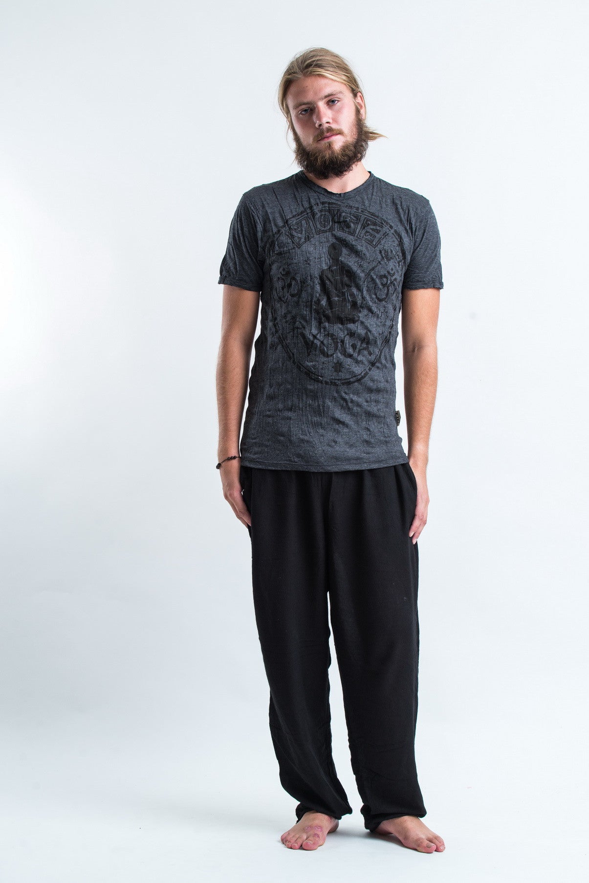 Sure Design Men's Infinitee Yoga Stamp T-Shirt Black