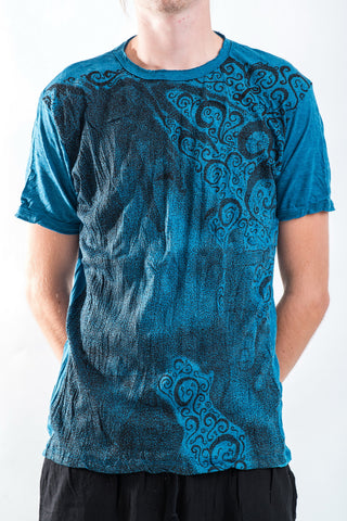 Sure Design Men's Smoking Rasta T-Shirt Denim Blue