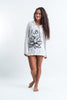 Sure Design Women's Lotus Ohm Hoodie Dress White