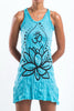 Sure Design Women's Lotus Ohm Tank Dress Turquoise