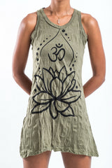 Sure Design Women's Lotus Ohm Tank Dress Green