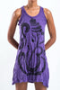 Sure Design Women's Abstrack Ganesha Tank Dress Purple