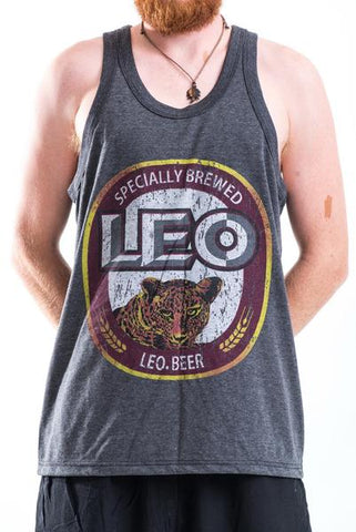 Men's Leo Beer Tank Top Black