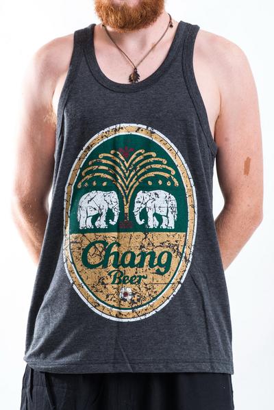 Men's Chang Beer Tank Top Black