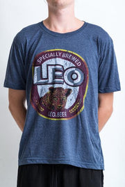 Men's Leo Beer T-Shirt Denim Blue