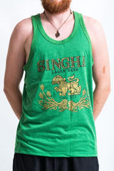 Men's Singha Beer Tank Top Green