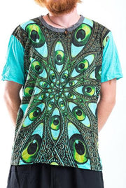 Sure Design Men's Eyes Of The World T-Shirt Turquoise