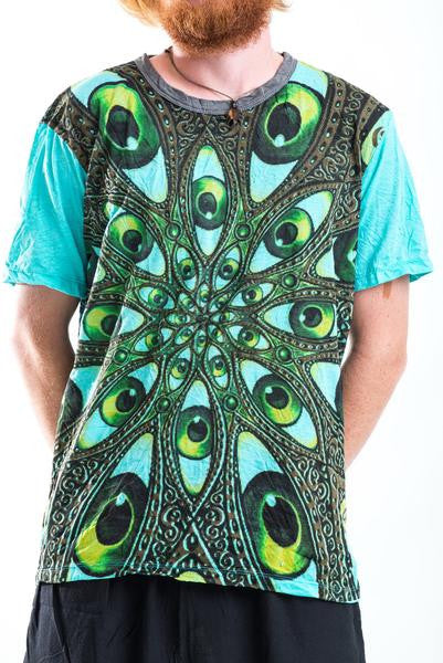 Sure Design Men's Eyes Of The World T-Shirt Turquoise