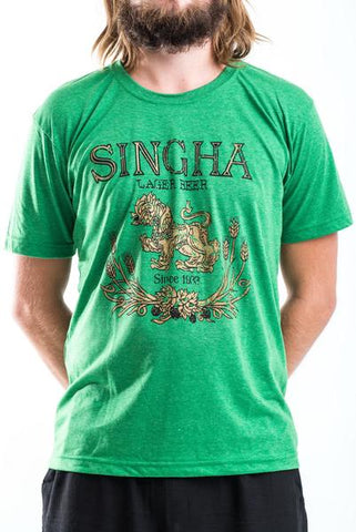 Men's Singha Beer T-Shirt Green