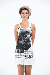 Sure Design Womens Gandhi Tank Dress White