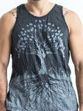 Wholesale Sure Design Men's Tree Of Life Tank Top Silver on Black - $9.50