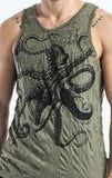 Wholesale Sure Design Men's Octopus Tank Top Green - $9.50