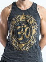 Sure Design Men's Infinitee Ohm Tank Top Gold on Black