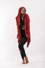 Hooded Cardigan in Red