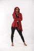 Hooded Cardigan in Red