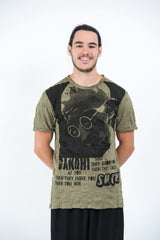 Sure Design Mens Gandhi T-Shirt Green