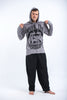 Sure Design Unisex Muay Thai Fighting Hoodie Gray