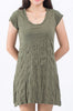 Sure Design Womens Solid Dress Green