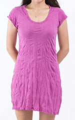 Sure Design Womens Solid Dress Pink