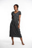 Sure Design Womens Solid V Neck Tee Dress Black