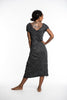 Sure Design Womens Solid V Neck Tee Dress Black